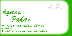 agnes pakai business card